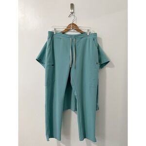 Figs Teal Drawstring Scrub Pants